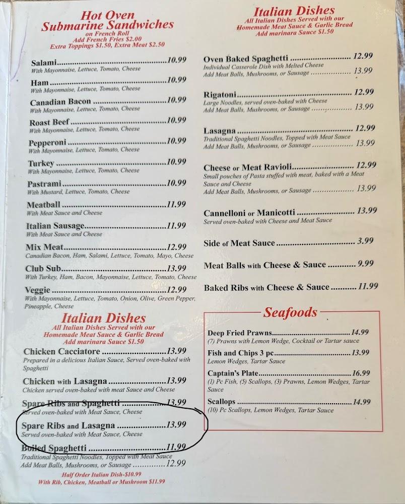 Jeno's Restaurant & Lounge Menu image 4